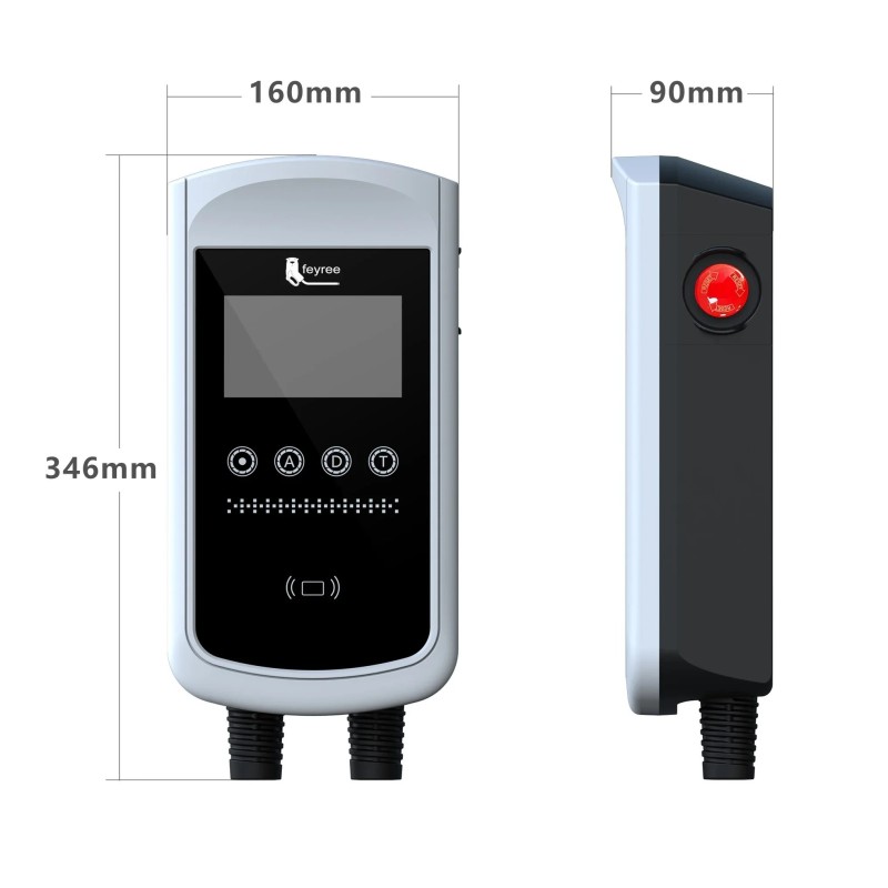 Feyree typ 2 stacja ładowania Wallbox 11KW 16A 3 fazy Wi-Fi & RFID LCD + uchwyt GRATIS