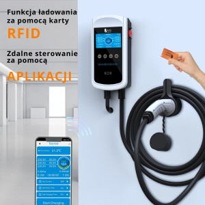 Feyree typ 2 stacja ładowania Wallbox 11KW 16A 3 fazy Wi-Fi & RFID LCD + uchwyt GRATIS