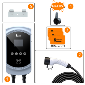 Feyree typ 2 stacja ładowania Wallbox 22KW 32A 3 fazy Wi-Fi & RFID + uchwyt GRATIS