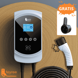 Feyree typ 2 stacja ładowania Wallbox 22KW 32A 3 fazy Wi-Fi & RFID + uchwyt GRATIS