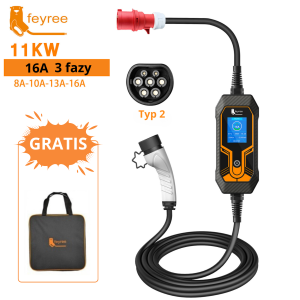 Feyree  typ 2 mobilna ładowarka EV 11KW 16A 3 fazy + torba GRATIS
