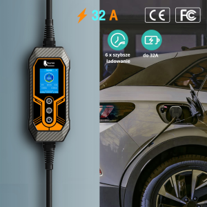 Feyree Jednofazowa Mobilna Ładowarka EV Typu 2 7KW 32A z Aplikacją Wi-Fi + Torba i Uchwyt GRATIS