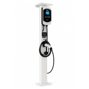 Aluminum EV Charger Mounting Post – White | FlowEV