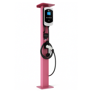 Aluminum EV Charger Mounting Post – Pink | FlowEV