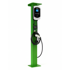 Aluminum EV Charger Mounting Post – Green | FlowEV