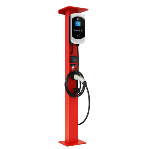 Aluminum EV Charger Mounting Post – Red | FlowEV
