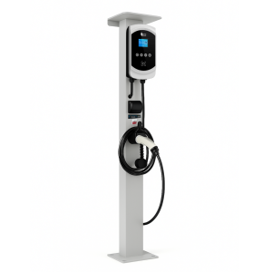 Aluminum EV Charger Mounting Post – Grey RAL7047 | FlowEV