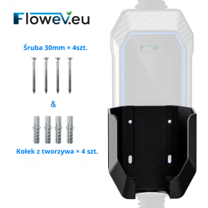 Wall-Mounted Holder for EV Charger Unit (Type 2) – Cable Organizer | FLOWEV