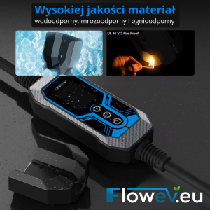 Uchwyt ścienny na moduł ładowarki EV (Typ 2) - organizer przewodu | FLOWEV