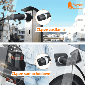 Feyree Jednofazowy Kabel do Ładowania Typ 2 7KW 32A + Torba GRATIS